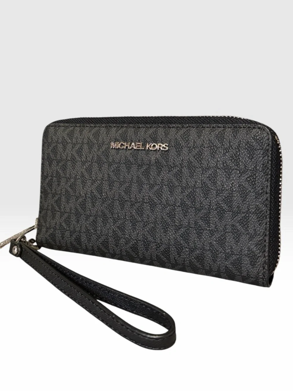 Michael Kors Large Continental Wallet Black PVC Leather